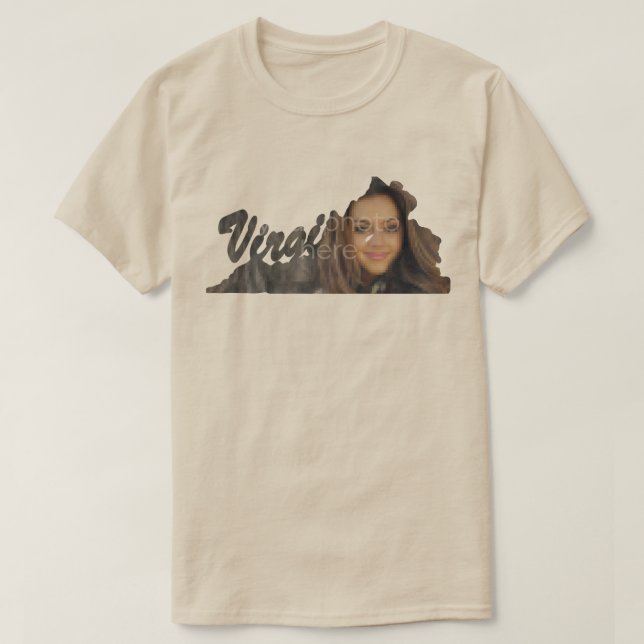 Camiseta De Forma De Virginia (Diseño del anverso)