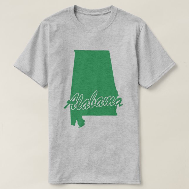 Camiseta De Forma Estado De Alabama (Diseño del anverso)