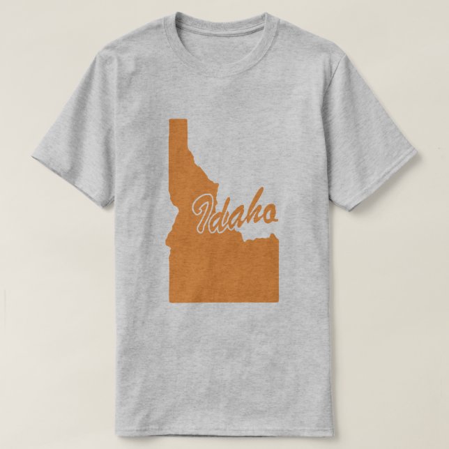 Camiseta De Forma Estado De Idaho (Diseño del anverso)