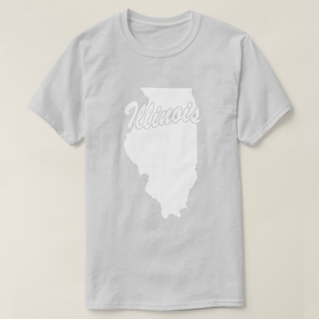 Camiseta De Forma Estado De Illinois (Diseño del anverso)