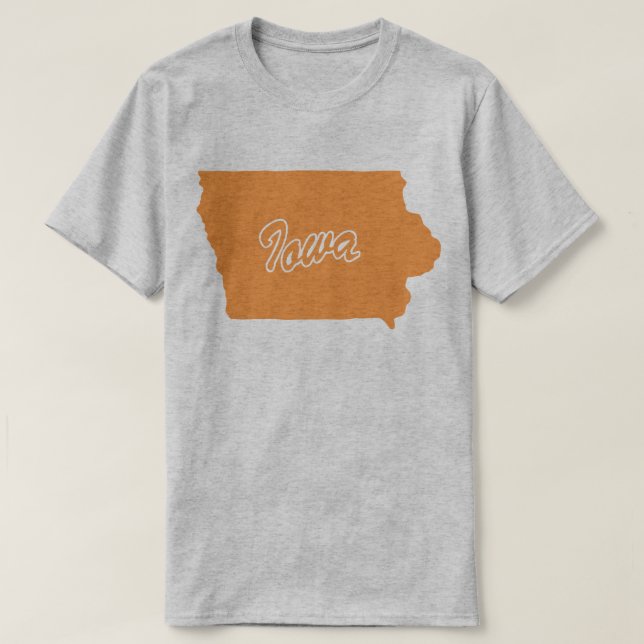 Camiseta De Forma Estado De Iowa (Diseño del anverso)