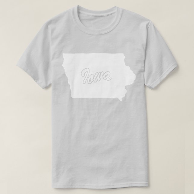 Camiseta De Forma Estado De Iowa (Diseño del anverso)