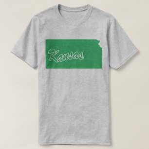 Camiseta De Forma Estado De Kansas