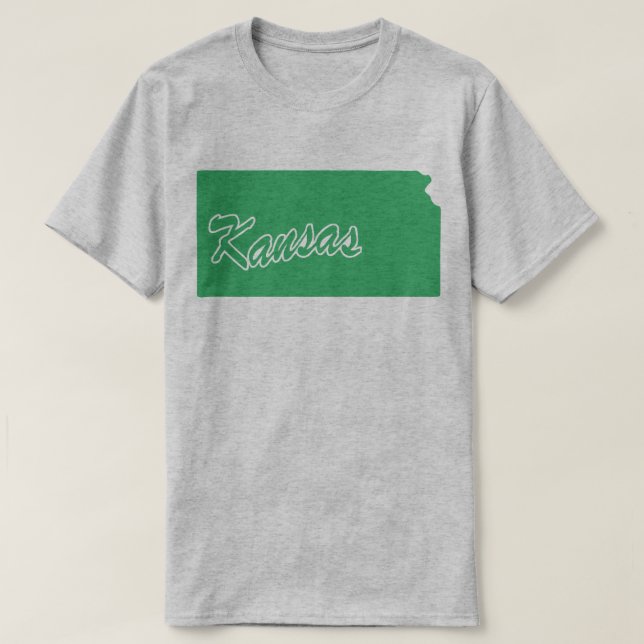 Camiseta De Forma Estado De Kansas (Diseño del anverso)