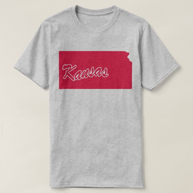 Camiseta De Forma Estado De Kansas (Diseño del anverso)
