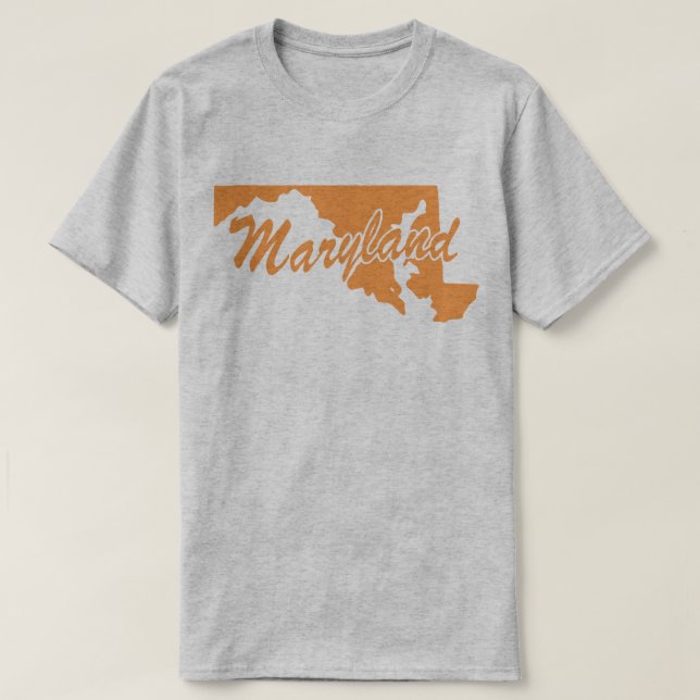 Camiseta De Forma Estado De Maryland (Diseño del anverso)