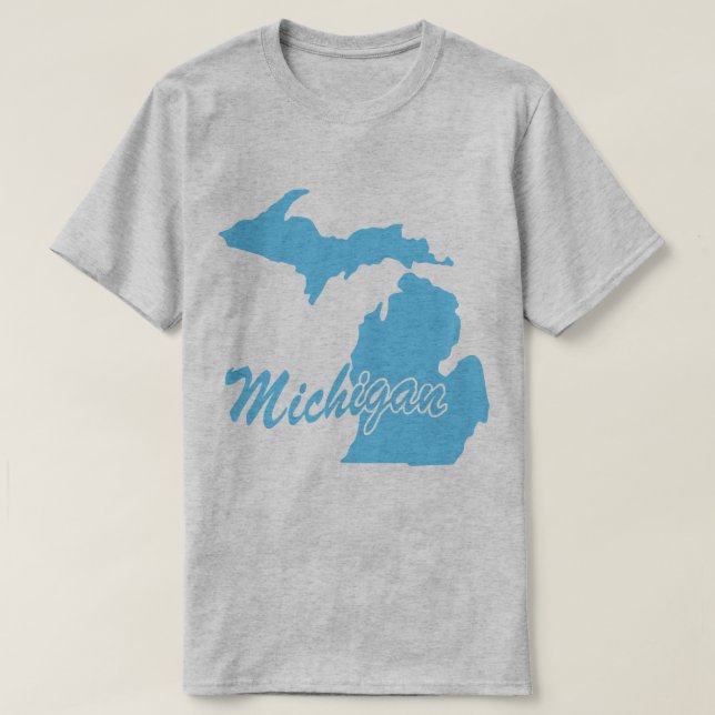 Camiseta De Forma Estado De Michigan (Diseño del anverso)