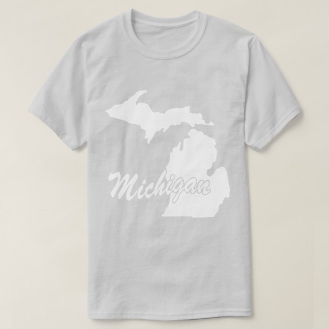 Camiseta De Forma Estado De Michigan (Diseño del anverso)
