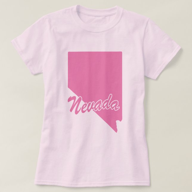 Camiseta De Forma Estado De Nevada (Diseño del anverso)
