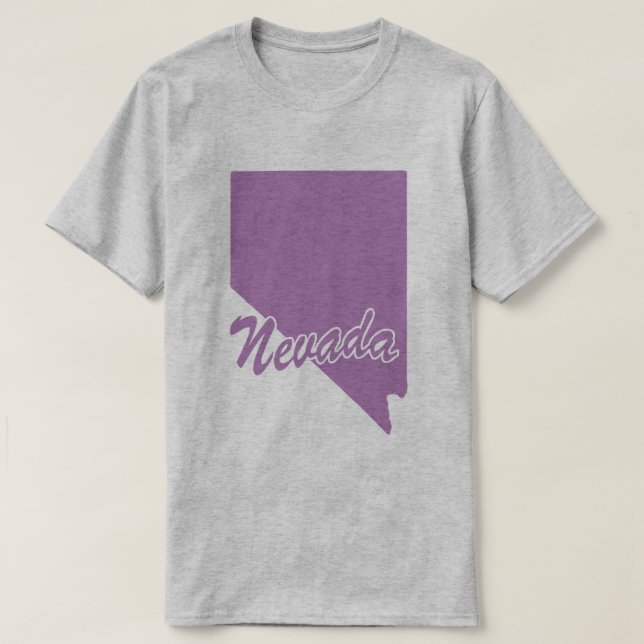 Camiseta De Forma Estado De Nevada (Diseño del anverso)