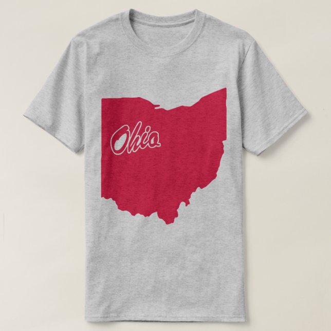 Camiseta De Forma Estado De Ohio (Diseño del anverso)