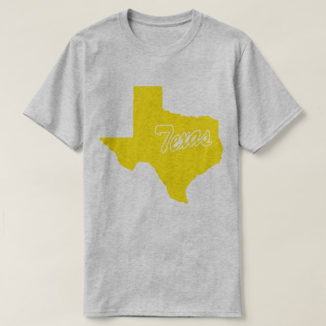 Camiseta De Forma Estado De Texas (Diseño del anverso)