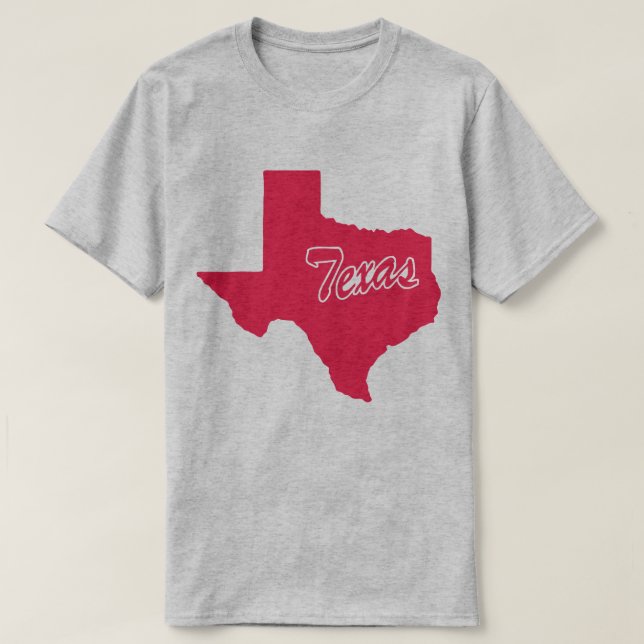 Camiseta De Forma Estado De Texas (Diseño del anverso)