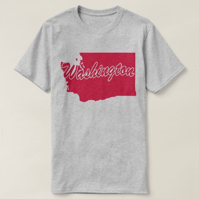 Camiseta De Forma Estado De Washington (Diseño del anverso)