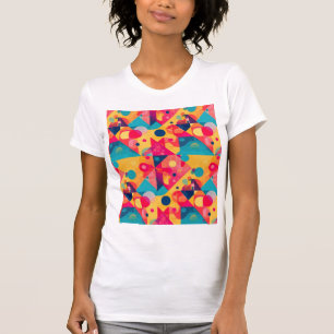 Camiseta de Formas Geométricas Retro Abstractas