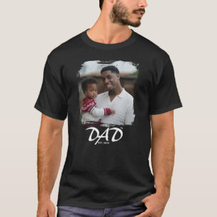 Camiseta De Foto Audaz Establecida Por Papá