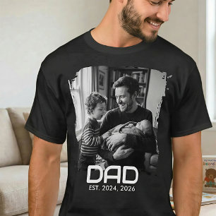 Camiseta De Foto Audaz Establecida Por Papá