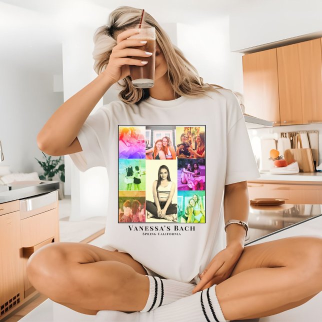 Camiseta de foto collage retro para despedida de s (Subido por el creador)