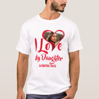 Camiseta de foto con corazón | Me encanta mi hija 