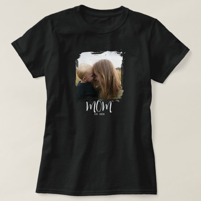 Camiseta de foto con guión establecido de mamá (Diseño del anverso)