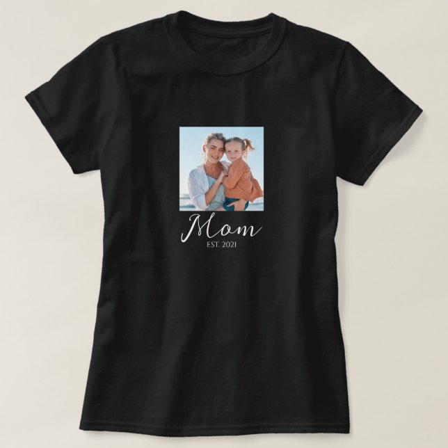 Camiseta de foto con guión establecido de mamá (Diseño del anverso)