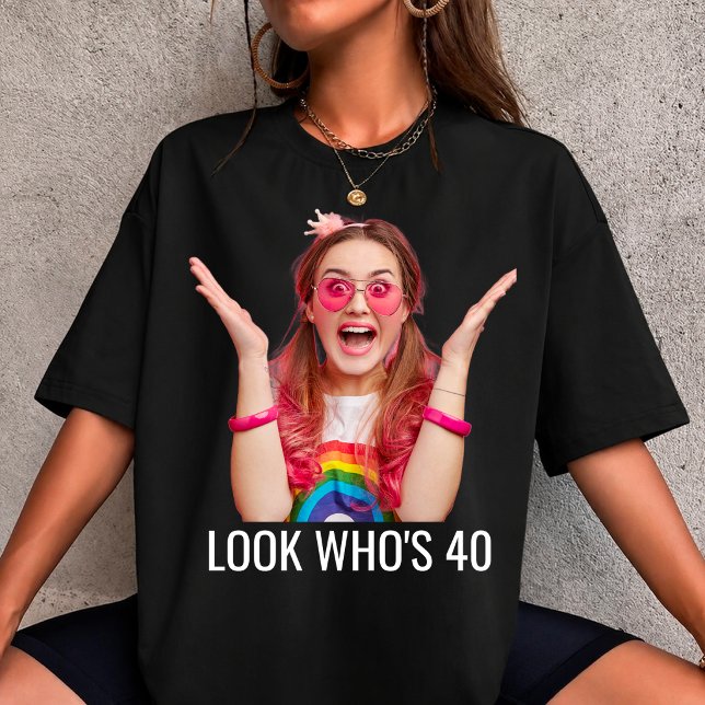 Camiseta de foto de cumpleaños 40 personalizada (Subido por el creador)