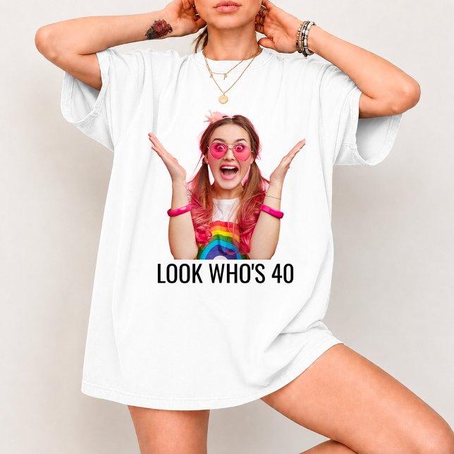 Camiseta de foto de cumpleaños 40 personalizada (Subido por el creador)