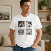 Camiseta de foto de familia de superhéroe de papá