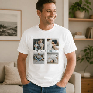 Camiseta de foto de familia de superhéroe de papá