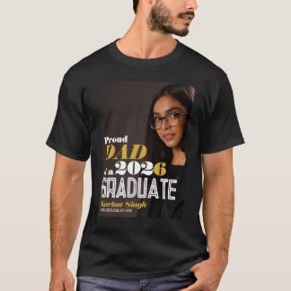 Camiseta de foto de graduación de papá orgulloso –