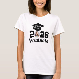 Camiseta de foto de graduado personalizada