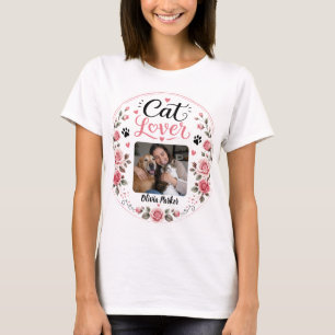 Camiseta de foto de mamá de gato personalizada con