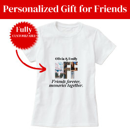 Camiseta de foto de mejores amigas – Personalizada