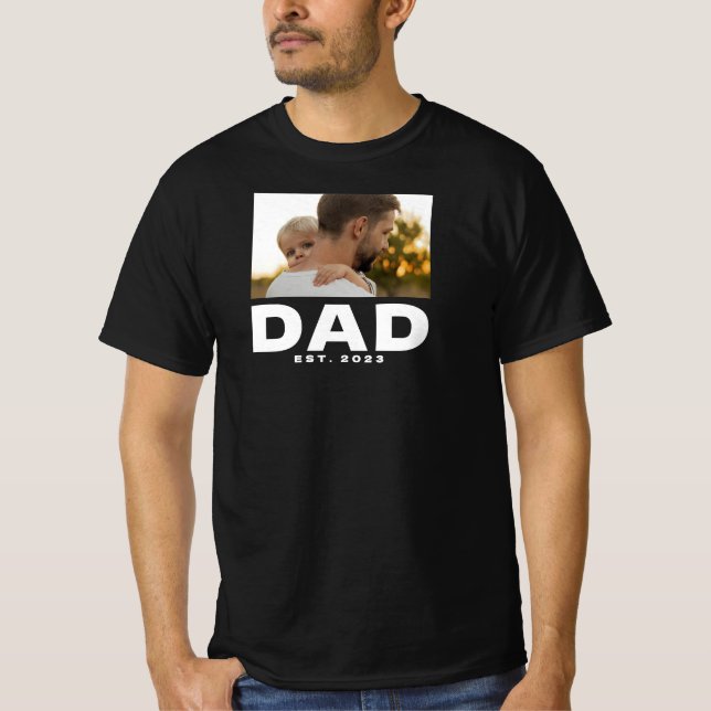 Camiseta de foto establecida para papá valiente (Anverso)