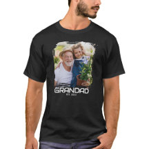 Camiseta De Foto Negrita Del Abuelo Establecida