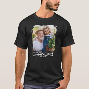 Camiseta De Foto Negrita Del Abuelo Establecida