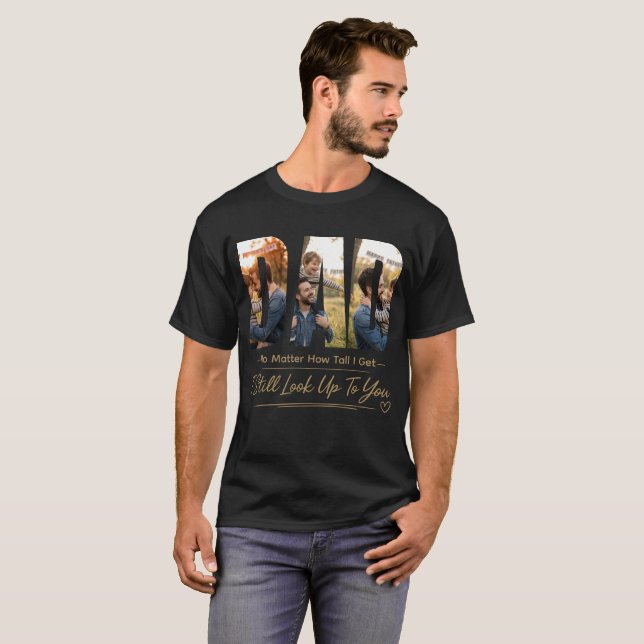Camiseta de foto personalizada para papá (Anverso completo)
