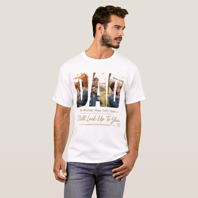 Camiseta de foto personalizada para papá (Anverso completo)