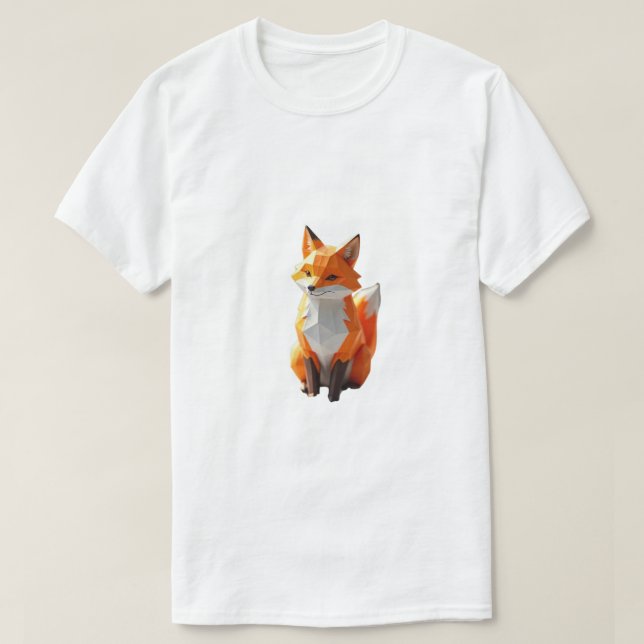 Camiseta de Fox geométrica (Diseño del anverso)