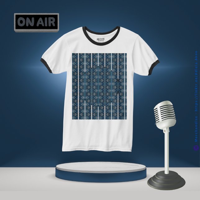 Camiseta de franja azul del poeta Adiela Akoo (Blue Stripe T-Shirt designed by Poet Adiela Akoo. Browse my store for fab finds & gr8t gift buys now)