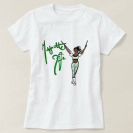 Camiseta de franja verde