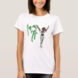 Camiseta de franja verde