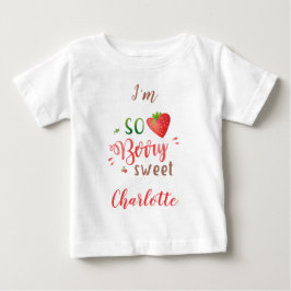 Camiseta de fresa de bebé camiseta de chica dulce 