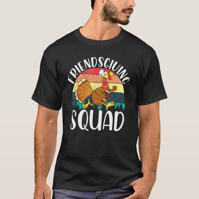 Camiseta de Friendsgiving Squad Divertida Pavo de  (Anverso)