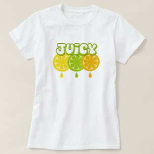 Camiseta de Fruta Naranja Lima Limón Jugosa