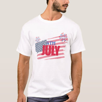 Camiseta de Fuegos Artificiales de la Bandera Amer