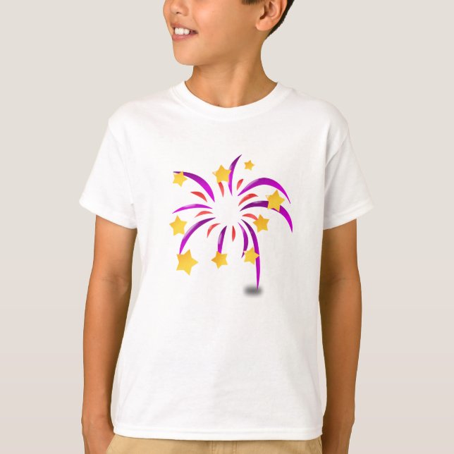 Camiseta de fuegos artificiales para niños (Anverso)