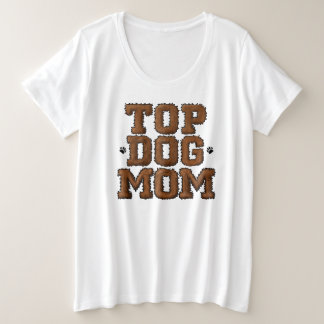 Camiseta de fuente peluda Top Dog Mom