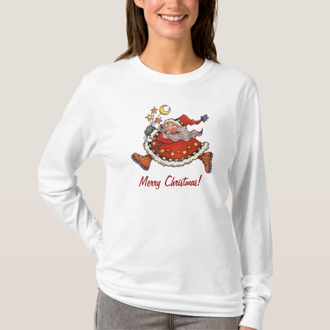 Camiseta de funcionamiento de Santa (Anverso)
