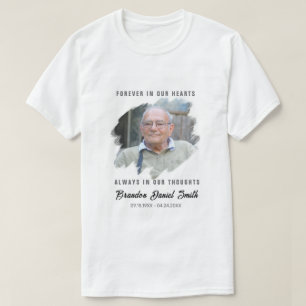 Camiseta de funeral con foto personalizada nombre